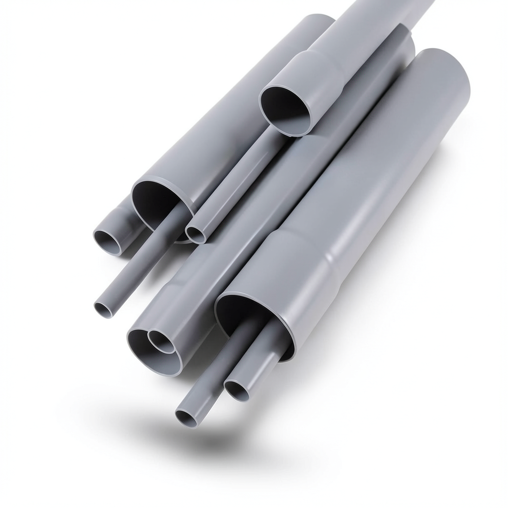مواسير UPVC EPC 80 مقاس ½ إنش سمك 3.73 مم لون رمادي