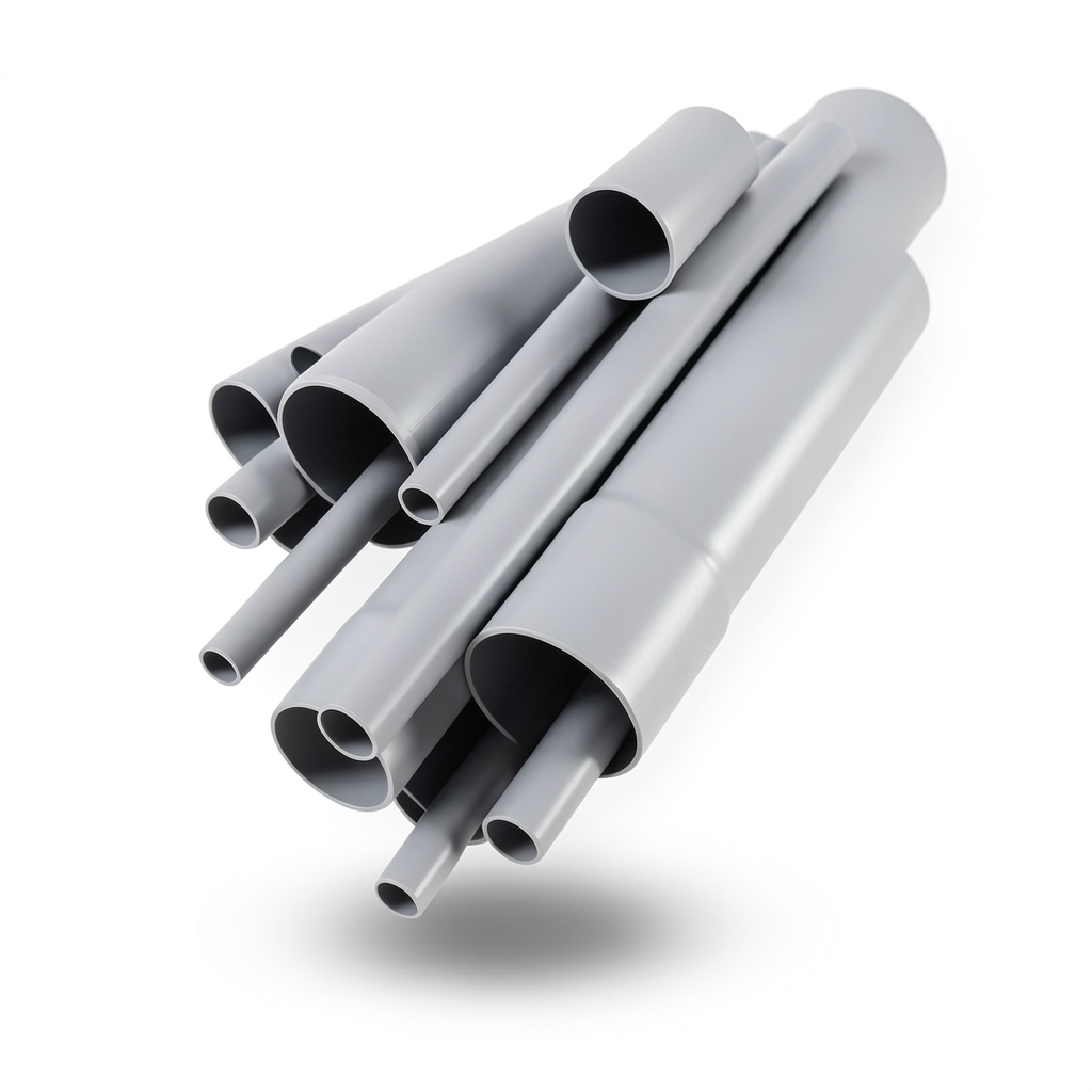 مواسير UPVC مقاس ¾ إنش سمك 3.91 مم لون رمادي EPC 80