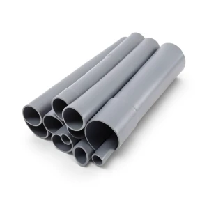 مواسير UPVC EPC 80 مقاس ½ 1 إنش سمك 5.08 مم لون رمادي