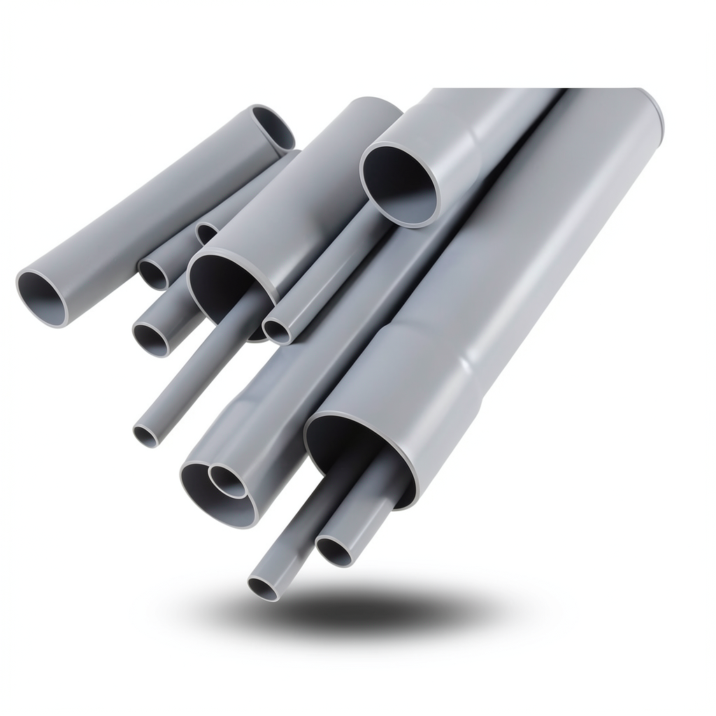 مواسير UPVC EPC 80 مقاس ½ 2 إنش سمك 7.01 مم لون رمادي