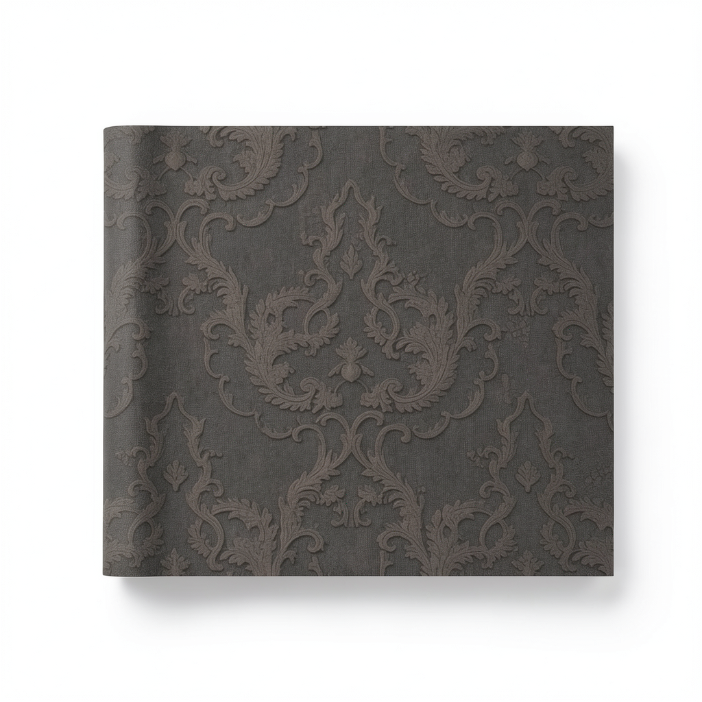 Classic Wallpaper Dark Beige Color, 10m Length, 1.06m Width, Model 81803