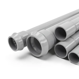 UPVC Pipes 10 Bar Pressure 125 mm OD 4.8 mm Thickness Gray