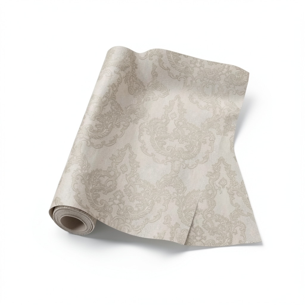 Italian Wallpaper Classic Design 10 m x 1.06 m Light Brown, Model 81806
