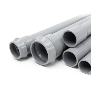UPVC Pipes Nominal Pressure 10 Bar Outside Diameter 225 mm Thickness 8.6 mm Gray