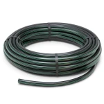 لفة أنابيب HDPE ضغط 4 بار PE 63 قطر خارجي 125 مم SDR 26 لون أسود مع خط أخضر