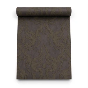 Classic Wallpaper Dark Brown Color, 10 m Length, 1.06 m Width, Model 81810
