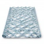 Galvanized Steel Expanded Metal Mesh  [Mazyoon] Thickness 3.8 mm Width 1.22 M Length 7 M | Bait Al Tatawor Factory