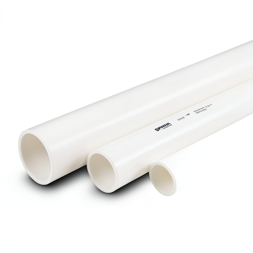 أنابيب UPVC جدول 80 مقاس ½ 1 إنش سمك 5.1 مم وزن 1.03 كجم/م لون أبيض | بلاستيك الوطنية
