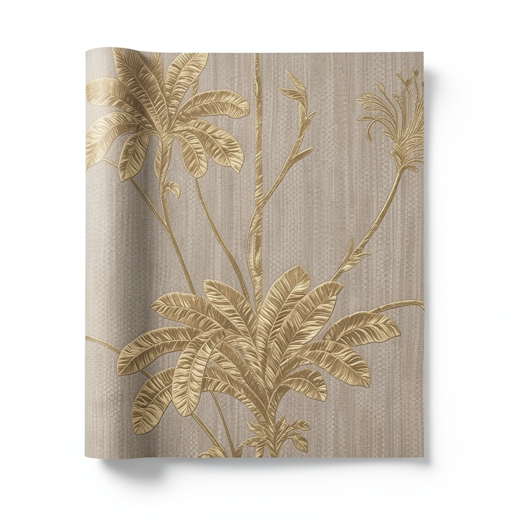 Italian Wallpaper Dark Beige 10m x 0.53m, Model 21146