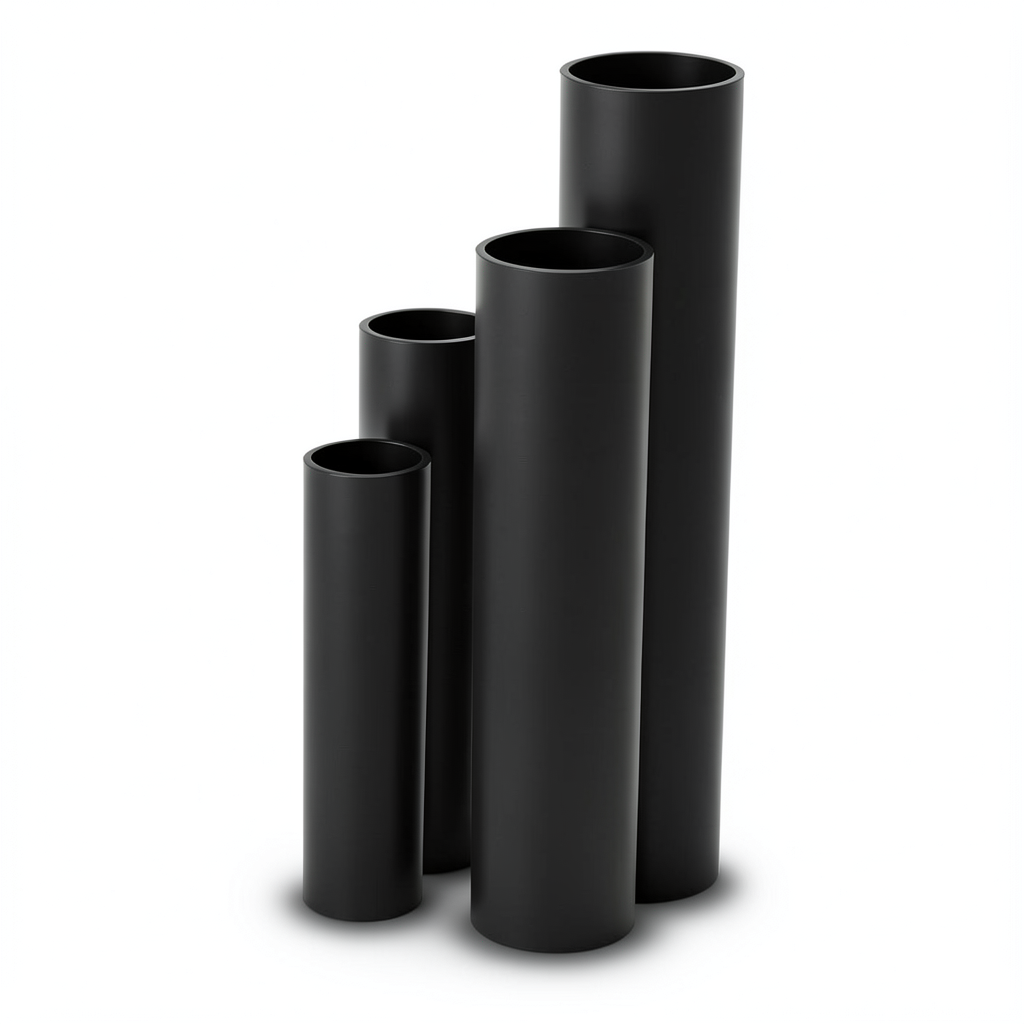 مواسير HDPE ضغط 16 بار قطر خارجي 75 مم سمك 10.3 مم لون أسود