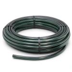 لفة أنابيب HDPE ضغط 6 بار PE 63، قطر خارجي 40 مم SDR 17.6 أسود مع خط أخضر