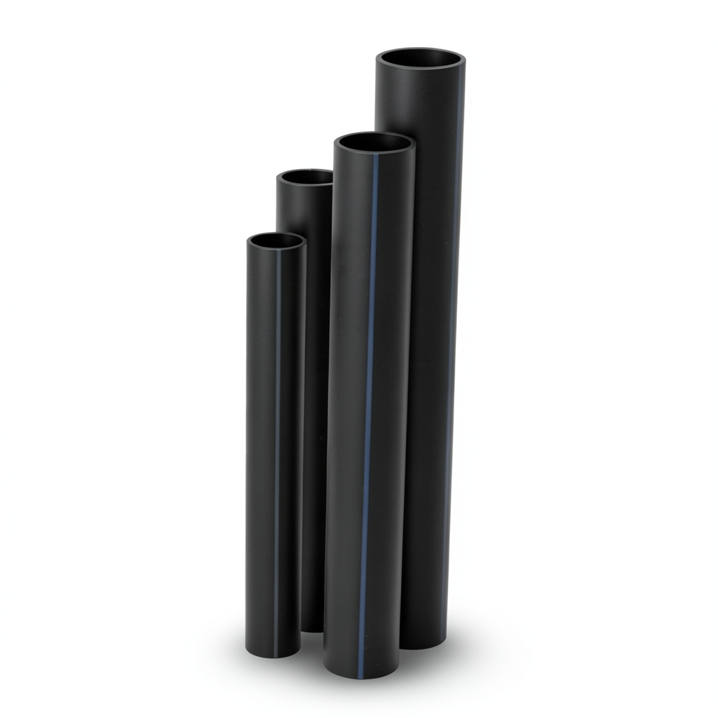 أنابيب HDPE نسبة الأبعاد القياسية 5 قطر خارجي 110 مم سمك 22.1 مم لون أسود