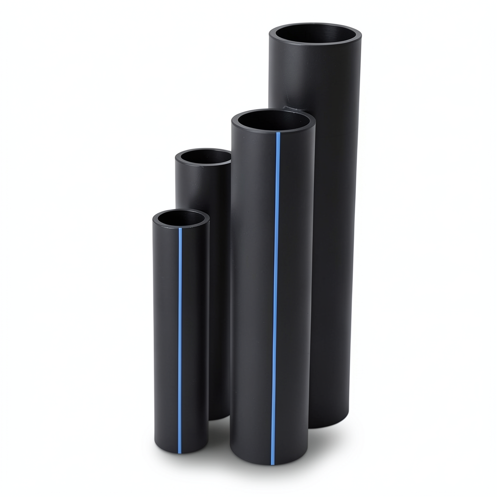 أنابيب HDPE SDR 5 قطر خارجي 125 مم سمك 25.1 مم لون أسود