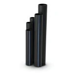 HDPE Pipes 16 Bar Pressure 75 mm Diameter 10.3 mm Thickness Black