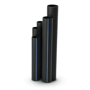 HDPE Pipes 16 Bar Pressure 75 mm Diameter 10.3 mm Thickness Black