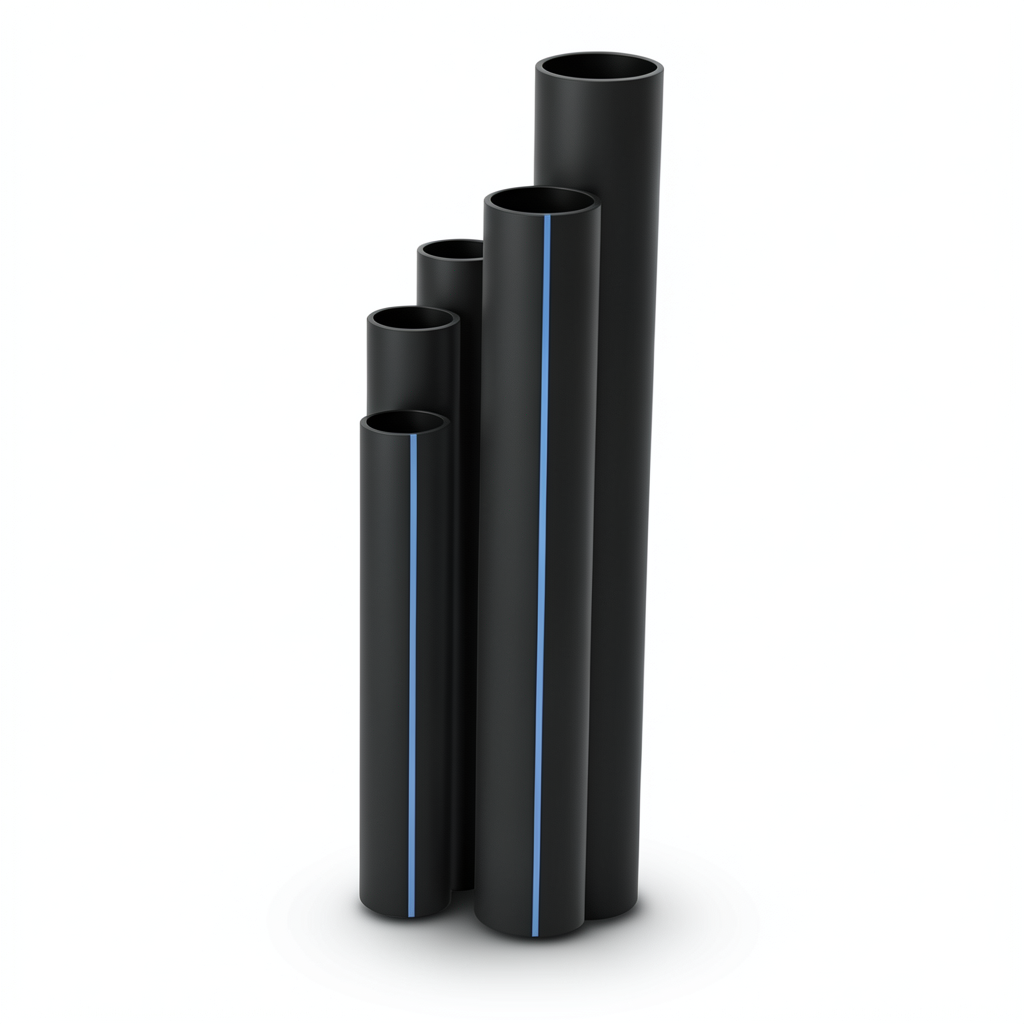 مواسير HDPE ضغط 16 بار قطر خارجي 75 مم سمك 10.3 مم لون أسود