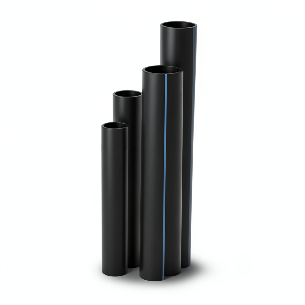HDPE Pipes SDR 5 Outside Diameter 225 mm Thickness 45.1 mm Black