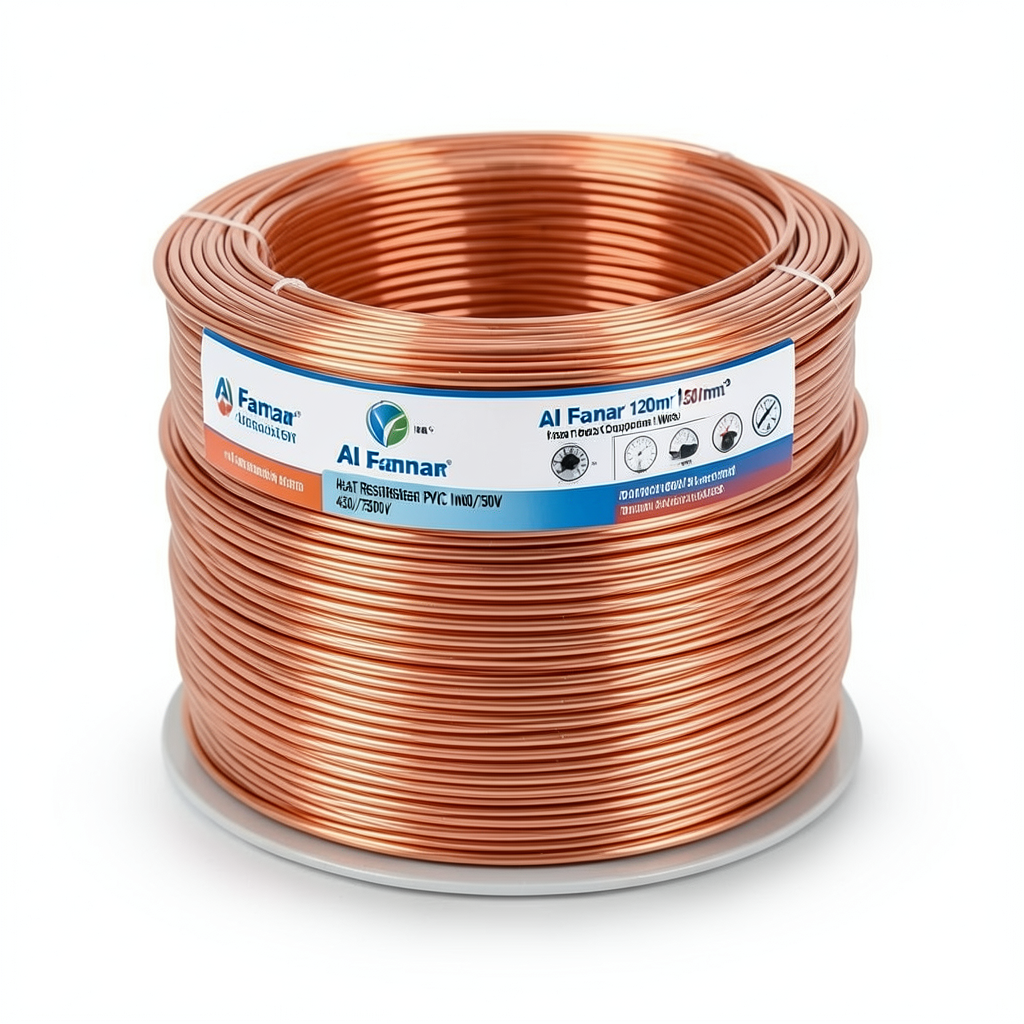 120mm Copper Stranded Wire 450/750V, Heat Resistant PVC Insulated 1.6mm Thickness | Al Fanar