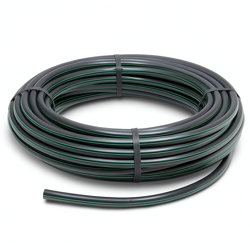لفة أنابيب بلاستيك HDPE ضغط 15.9 بار PE 63 قطر خارجي 32 مم SDR 7.4 لون أسود