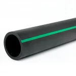 HDPE Polyethylene Pipe  PN 3.9 Bar [PE 63] Outside Diameter 280 mm  SDR 21  Color Black with Green Stripes | Almona Factory