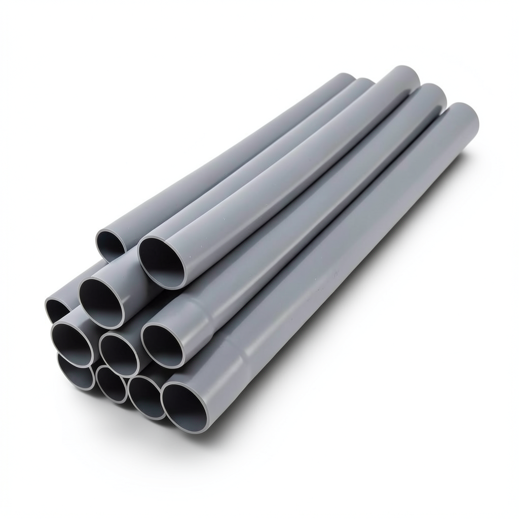 مواسير UPVC EPC 80 مقاس 5 إنش سمك 9.52 مم لون رمادي