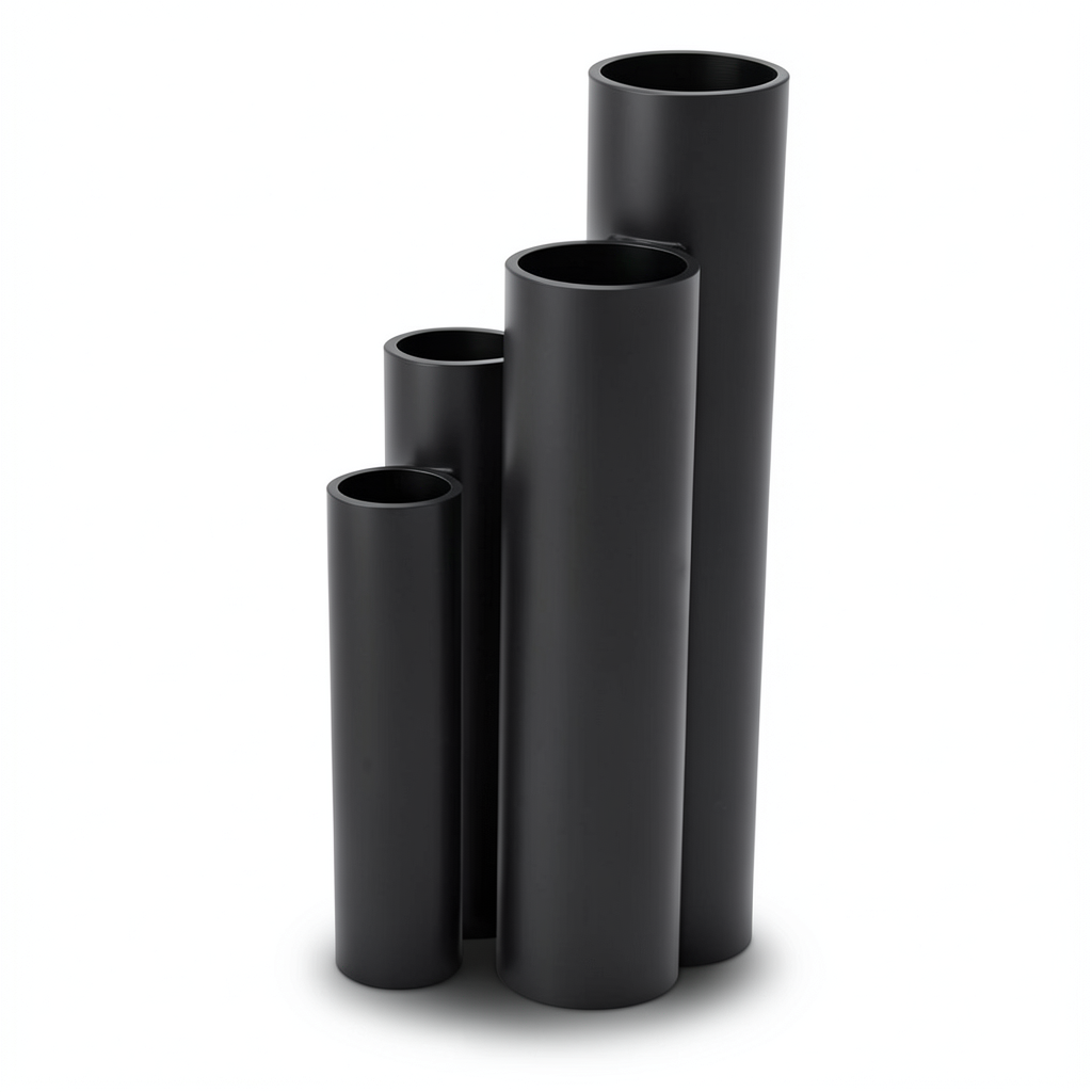 أنابيب HDPE نسبة الأبعاد القياسية 9 قطر خارجي 25 مم سمك 2.8 مم لون أسود