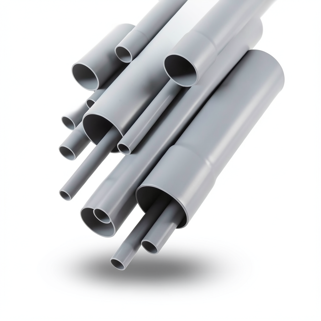 مواسير UPVC EPC 80 مقاس 6 إنش سمك 10.97 مم لون رمادي