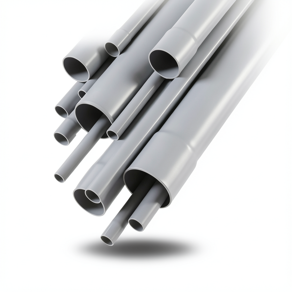 مواسير UPVC EPC 80 مقاس 6 إنش سمك 10.97 مم لون رمادي