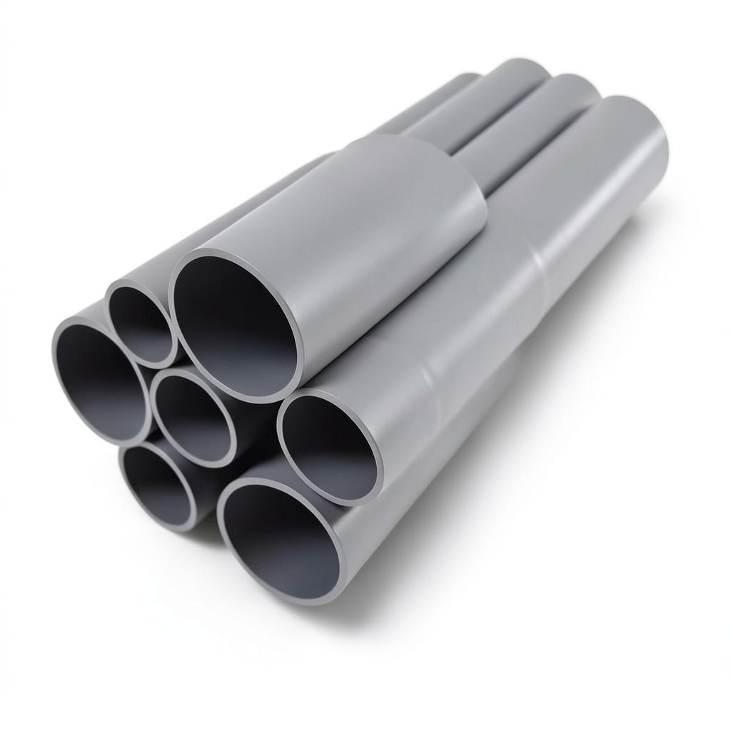 مواسير UPVC جدول 80 مقاس ¾ إنش سمك 3.91 مم لون رمادي