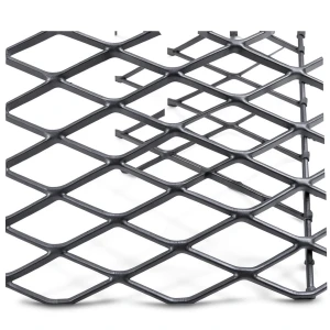 Hot Rolled Black Steel Expanded Metal Mesh Khaleeji 5.8 mm Thickness 1.22 m Width 4 m Length