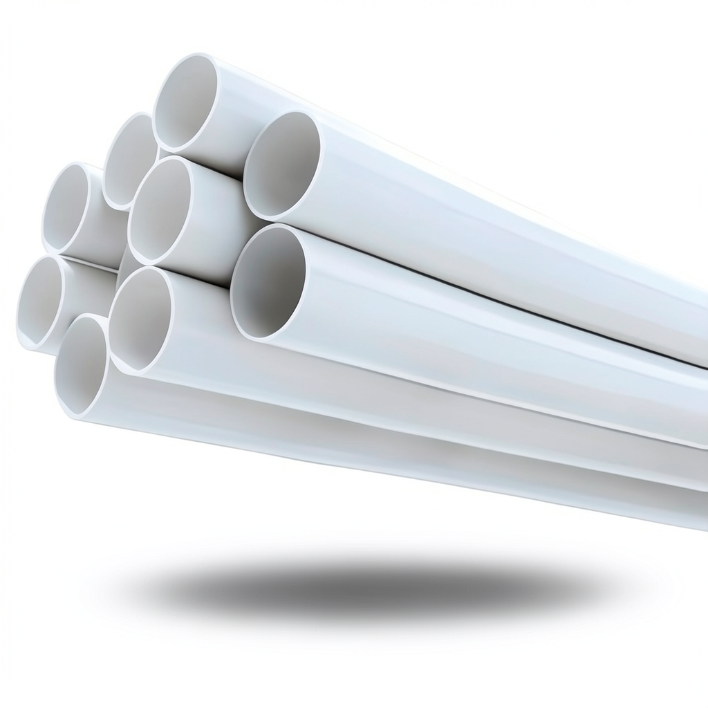 مواسير UPVC جدول 40 مقاس ½ إنش سمك 2.77 مم لون أبيض