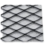 Hot Rolled Black Steel Expanded Metal Mesh Khaleeji 5.8 mm Thickness 1.22 m Width 5 m Length
