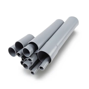 مواسير UPVC جدول 80 مقاس 5 إنش سمك 9.52 مم لون رمادي