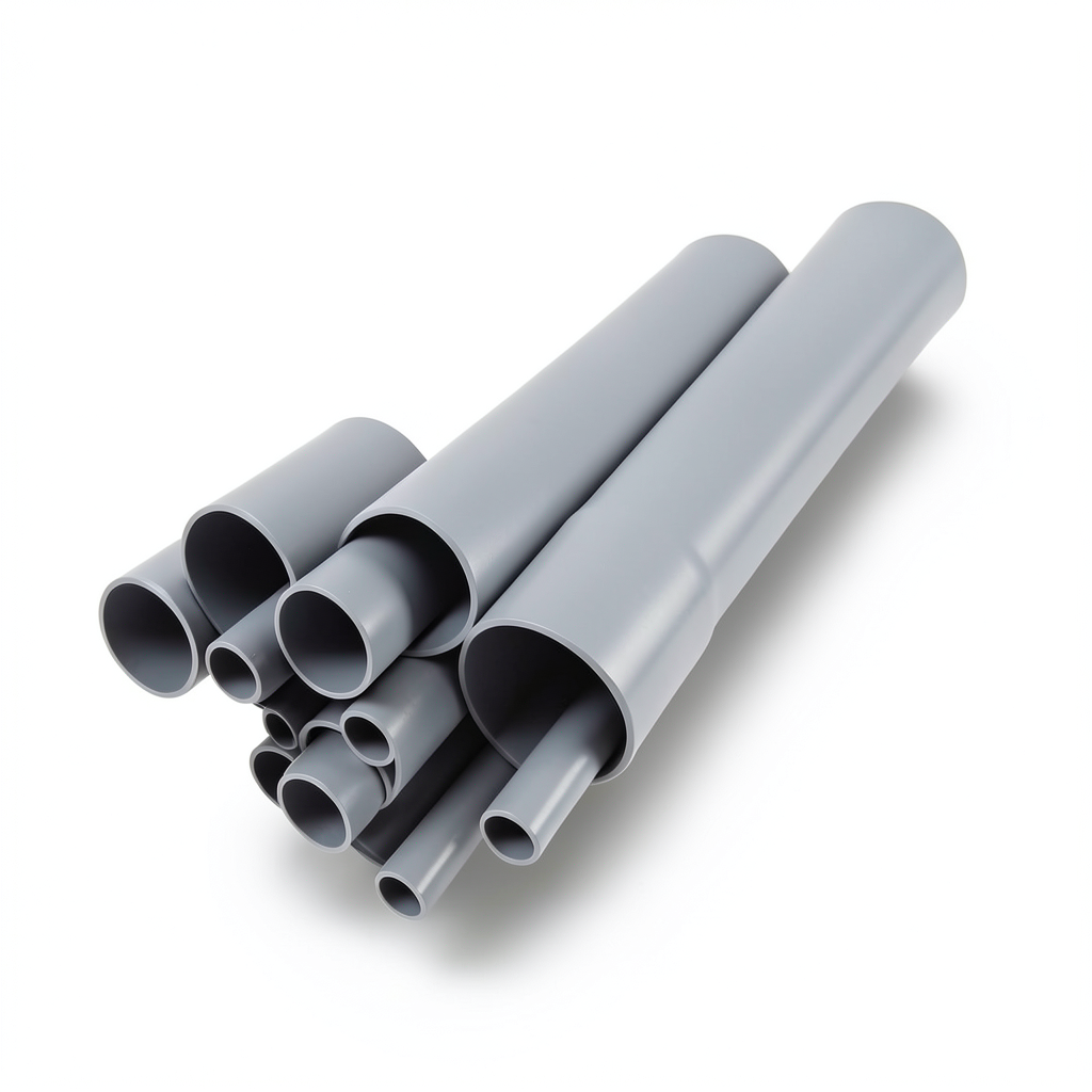 مواسير UPVC جدول 80 مقاس 5 إنش سمك 9.52 مم لون رمادي