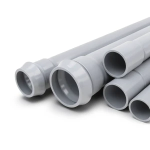 UPVC Pipes 10 Bar Pressure 125 mm OD 4.8 mm Thickness Gray