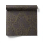 Classic Wallpaper Dark Brown Color, 10 m Length, 1.06 m Width, Model 81810