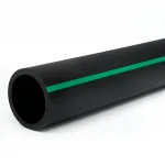 مواسير بلاستيك HDPE ضغط  3.9 بار [PE 63] قطر خارجي 280 مم  SDR 21  لون اسود مع خط اخضر | مصنع المنى