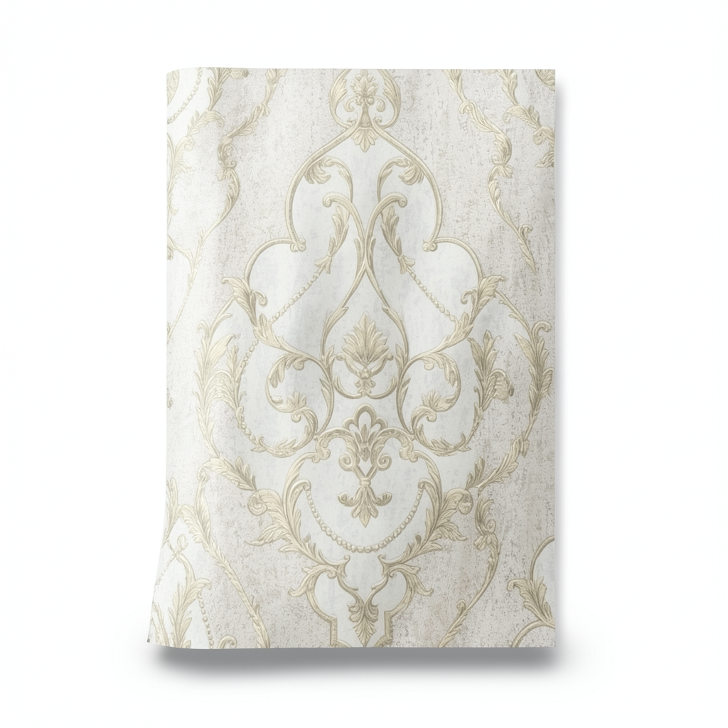 Italian Classic Wallpaper 10 m x 1.06 m Light Beige, Model 82901