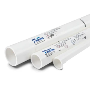 أنابيب UPVC جدول 40 مقاس ¼ 1 إنش سمك 3.6 مم وزن 0.65 كجم/م أبيض | بلاستيك الوطنية
