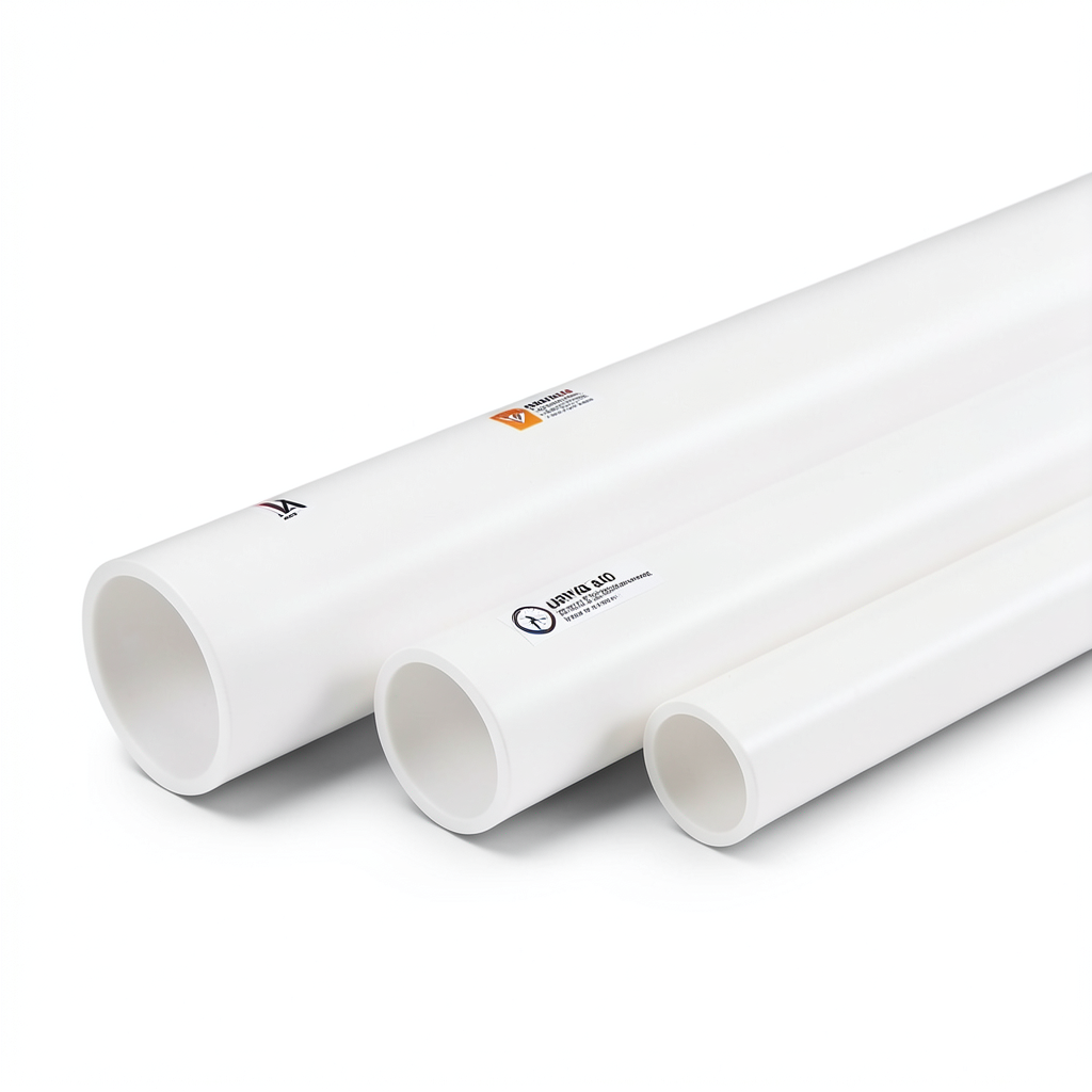 UPVC Pipes Schedule 80 Size 2 inch Thickness 5.5 mm Weight 1.41 kg/m White | Al Watania Plastics