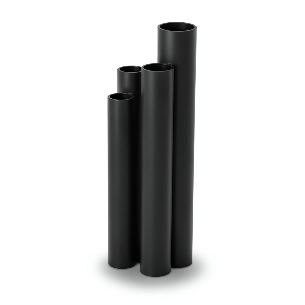 أنابيب HDPE نسبة أبعاد قياسية 9 قطر خارجي 110 مم سمك 12.3 مم لون أسود