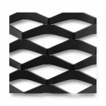 Hot Rolled (Black) Steel Expanded Metal Mesh  [Mazyoon] Thickness 5.8 mm Width 1.22 meter Length 2 meter | Bait Al Tatawor Company