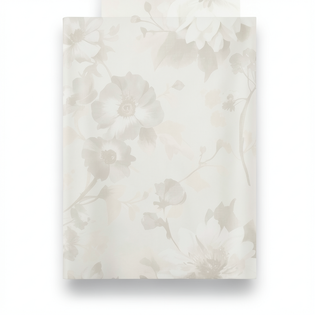 German Floral Wall Covering 10m x 0.53m Pale Beige, Model 10051-14