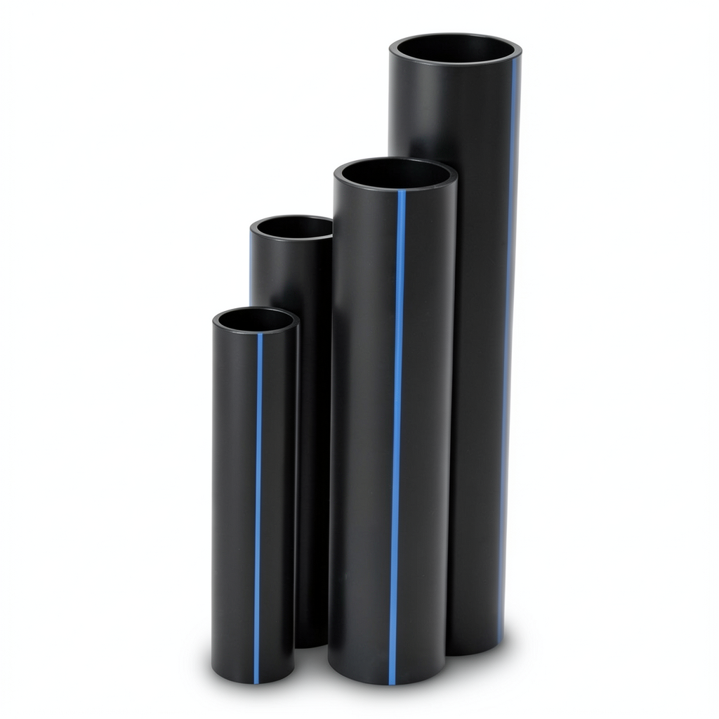 HDPE Pipes SDR 9 Outside Diameter 200 mm Thickness 22.4 mm Black