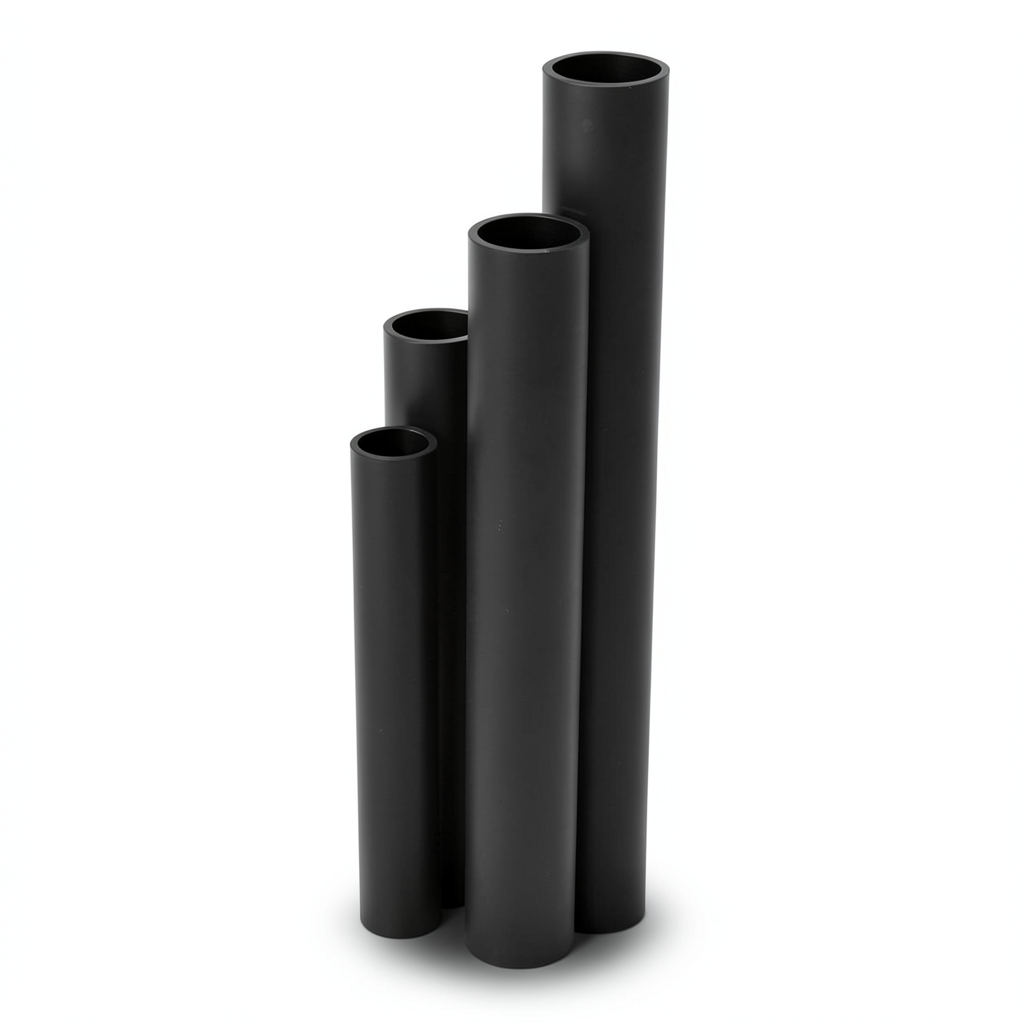 مواسير HDPE SDR 9 قطر خارجي 250 مم سمك 27.9 مم لون أسود