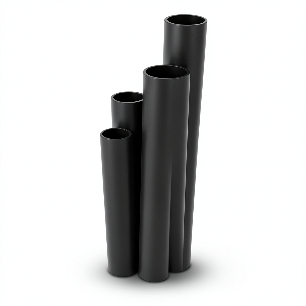 HDPE Pipes SDR 33 Outside Diameter 140 mm Thickness 4.3 mm Black