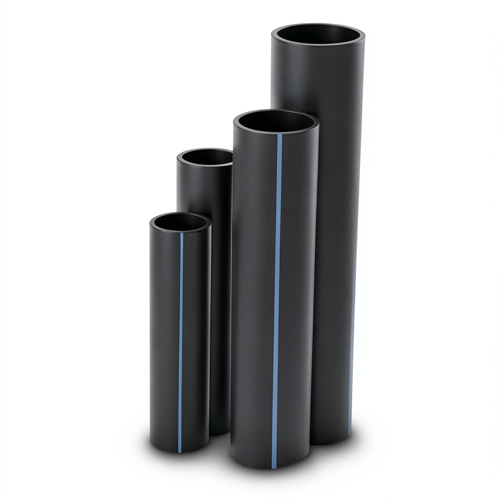 مواسير HDPE SDR 33 قطر خارجي 160 مم سمك 4.9 مم لون أسود