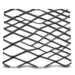 Hot Rolled Black Steel Expanded Metal Mesh 6 mm Thickness 1.22m Width 2m Length