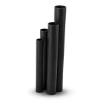 مواسير HDPE نسبة الأبعاد القياسية SDR 9 قطر خارجي 180 مم سمك 20.1 مم أسود