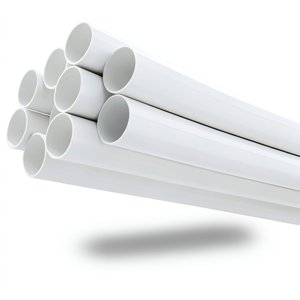 مواسير UPVC جدول 40 مقاس ½ 2 إنش سمك 5.16 مم لون أبيض